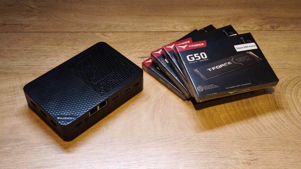 m10s mini pc + 4 nvme g50 drives