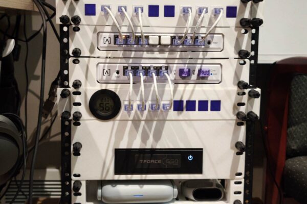 3D printed 10 inch rack with Morefine m10s rack mount